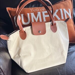 Elegant Cream and Brown Insulated Lunch 🥗 Tote Bag